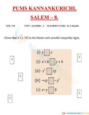 Algebra 2 Worksheet
