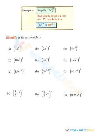 Master Indices with This Practice Worksheet