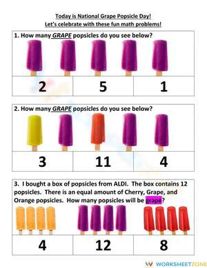 National Grape Popsicle Day Math