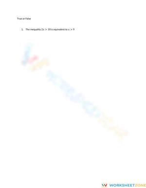 True Worksheet