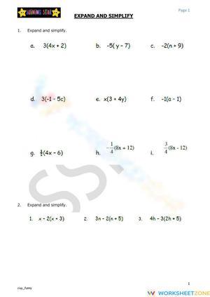 Algebra: Expand and Simplify