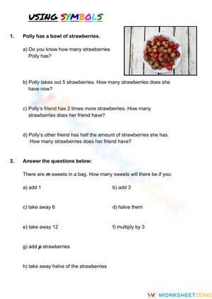 Algebra - Using symbols