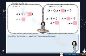 Solving for X Practice Worksheet