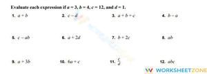 Simplify Algebraic Expressions with This Worksheet