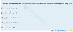 Explore Quadratic Functions with This Worksheet