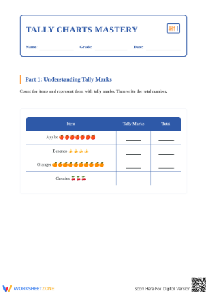 Tally Charts Mastery Worksheet: Essential Grade 2 Math