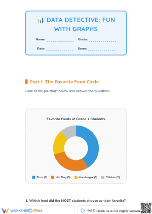 Essential Grade 1 Graphing & Data Worksheet | Printable