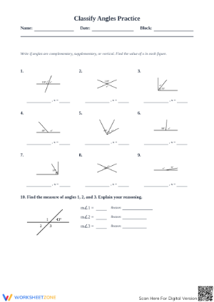 Essential Angle Relationships Practice | Grade 7 Math