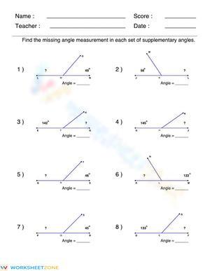 Supplementary angles