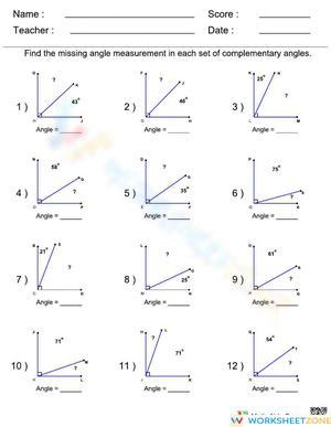 Complementary Angles
