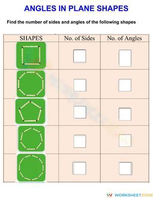 Angles in plane shapes