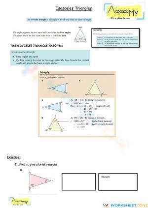 Grade 7 Isosceles Triangle
