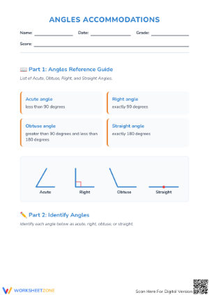 Grade 4 Angles Practice — Printable No-Prep Worksheet
