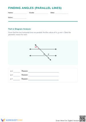 Corresponding Angles Worksheet | Grade 6 Essential Math