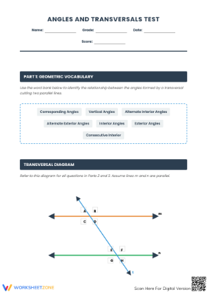 Angles-Transversal Test