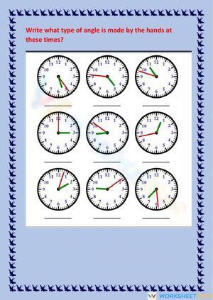 Angles on the clock face