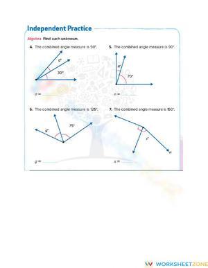 Solve Problems with Angles