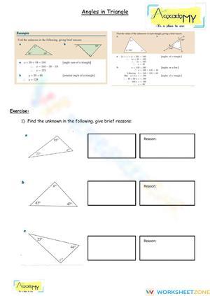 Angles in Triangle