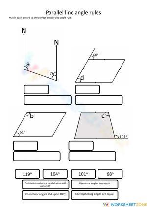 Drag and drop parallel line angle rules