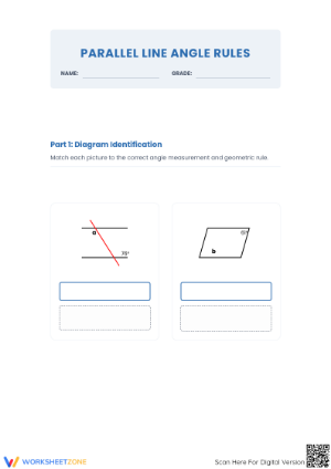 Drag and drop parallel line angle rules