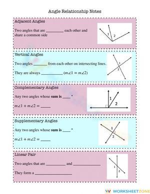 Angle Relationship Notes
