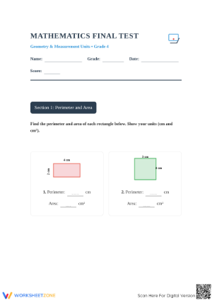 4.MD.C.6 Worksheet: Geometry & Angles — Grade 4 Aligned