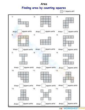 Area Practice Problems Worksheet