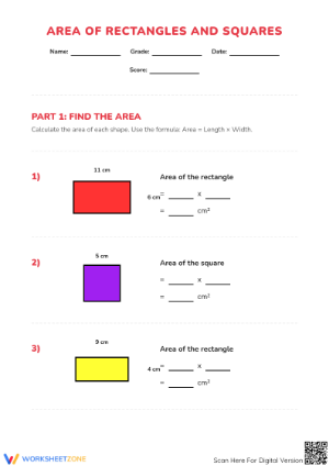 Area of Recctangles and Squares