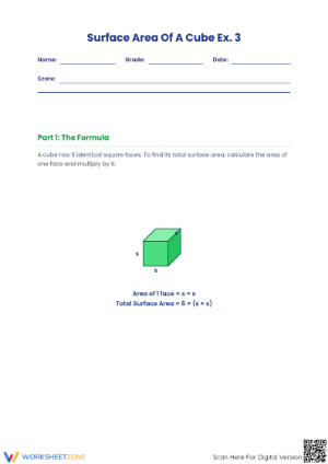 Surface Area of a Cube Ex.3