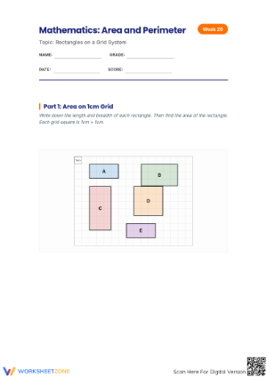 Grade 6 Area and Perimeter — Printable No-Prep Worksheet