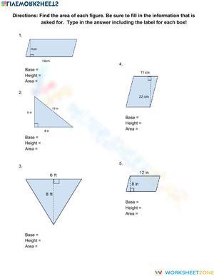 Area of Parallelograms and Triangles