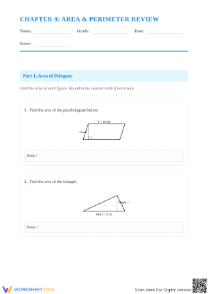 Essential Area and Perimeter Review | Grade 7-10 Math