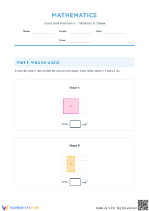 Area of Rectangles Worksheet | Essential Grade 6 Math