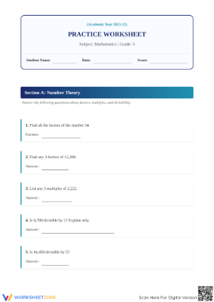Essential Grade 5 Math Practice: Number Theory & Volume