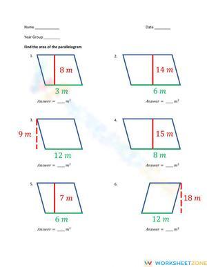 Area - Parallelograms
