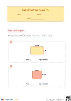 Finding Area Worksheet | Grade 4 & 5 Essential Math Ready