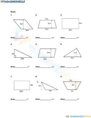 Area of Quadrilaterals and Triangles