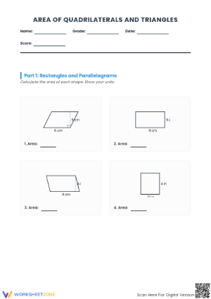 Area of Quadrilaterals & Triangles | Essential Grade 6 Math
