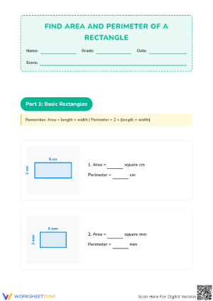 Essential Area and Perimeter Worksheet | Grade 4