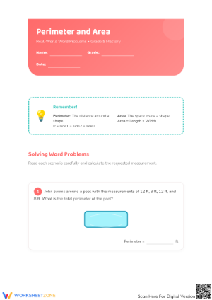 Essential Perimeter and Area Word Problems — Grade 5 Ready