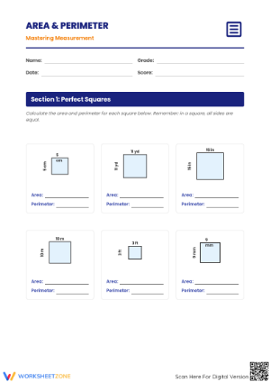 Essential Area and Perimeter Worksheet | Grades 4-5 Math
