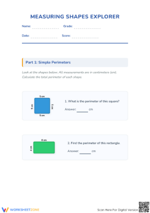 Perimeter and Area Worksheet | Essential Grade 3 Math