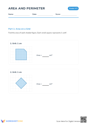 Area and Perimeter Essential Worksheet | Grade 4-5 Math