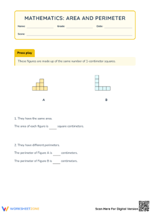Essential Area and Perimeter Worksheet | Grade 6 Math