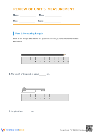 Essential Grade 4 Measurement Review: Area & Perimeter Worksheet