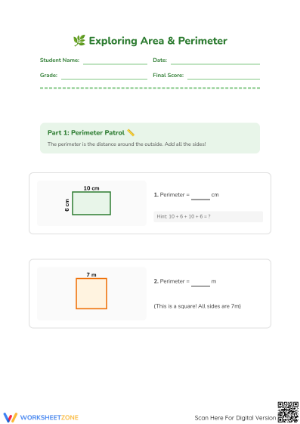 Essential Area and Perimeter Worksheet | Grade 4 Math