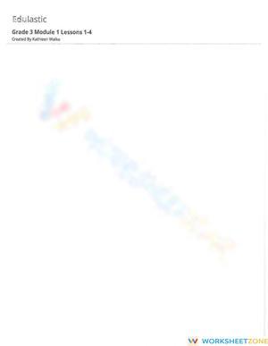 Grade 3 Mod 1 Lessons 1-4