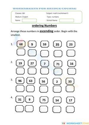 Arrange the numbers