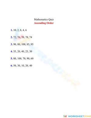 Numbers and their name Quiz