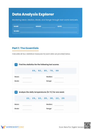 Data Analysis Explorer: Mean, Median, Mode | Essential